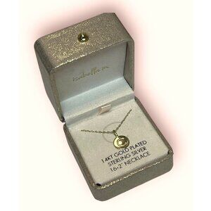 Isabella M  “C” Initial 14K Vermeil 925 Sterling Silver 16+2" Necklace In Box!
